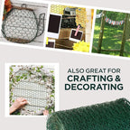 SLS SUPPLY FLORA - Green Florist Netting, Customizable Floral Wire, Steel Wire Mesh Roll, Versatile and Durable Garden Netting, Essential Floral Arrangement Supplies, 12 inches x 150 feet