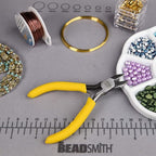 The Beadsmith Color-ID Side Cutter – 5 inches (127mm) – Yellow Comfort Grip Handle – Polished Steel Head and Double-Leaf Spring - Tool for Jewelry Making