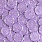 PONATIA Lilac Wax Seal Stickers - 50 Pcs Self- Adhesive Eucalyptus Wedding Seal Stickers, Perfect for Invitation Cards, Envelopes, Christmas Cards, Gift Wrapping, Party Menu Décor