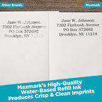 MaxMark Premium Refill Ink for self Inking Stamps and Stamp Pads, Blue Color - 2 oz.