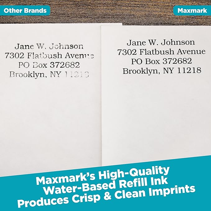 MaxMark Premium Refill Ink for self Inking Stamps and Stamp Pads, Olive Green Color - 1 oz.