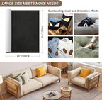 Velvet Repair Patch, Self-Adhesive Flannel Fabric Patch, Multi Colors, Microfiber Patch，Can be Used to Patch Sofas, Car Seats, Handbags, Jacket Holes and Tears (Black)