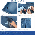 Denim Patches for Inside Jeans - Iron On Patches for Jeans - Jeans Patch for Repairing Pant Holes and Covering Imperfections, Large Size, 4 in. x 60 in.Blue