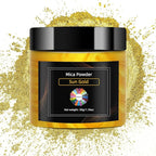 Sun Gold Mica Powder for Epoxy Resin，Natural Shimmer Mica Powder Used for Coloring Resin Artwork, car Spray Paint, Candles, soap, Eye Shadow, Lip Gloss, Nail Polish(50g/1.7oz)