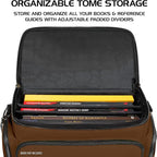 ENHANCE Travel Bag for DND Collector's Edition, Bag Compatible with Dungeons and Dragons, Combat Mat Holder, Dice Pockets and Accessories, Carry 4-8 Books (Brown Dragon)