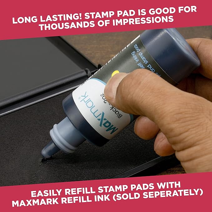 Large Premium Dry (No Ink) Stamp Pad - 3" by 6" - Quality Felt Pad