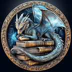 Round Puzzles for Adults 1000 Pieces, Hard Difficult Challenging Puzzles for Adults, Ancient Dragon Jigsaw Puzzles 1000 Pieces for Seniors, 3D Visual Flat Puzzle (26.6 x 26.6in)
