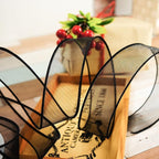 CT CRAFT LLC Sheer Organza Wired Ribbon 1.5" x 50Yards Black for Wedding Chair Bow Flora Bouquet Gift Wrapping Christmas Tree Home Decor Wreath