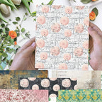 Scrapbook Paper 12x12 inch, 24 Sheets DIY Origami Decorative Craft, Double sided printing, Photo Album Decor Wooden-free Paper for Gift Wrapping Card Making Collage Album Decorative (Brown)