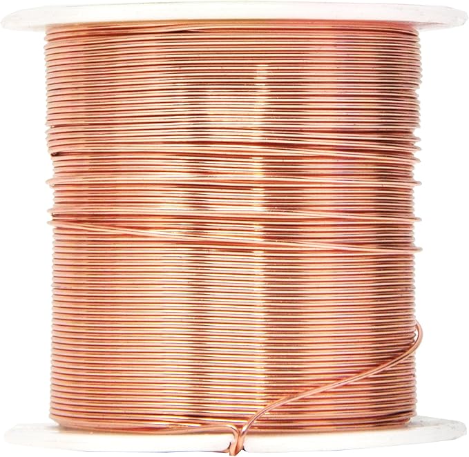 Mandala Crafts 22 Gauge Anodized Aluminum Craft Wire for Jewelry Making - 450 FT Colored Flexible Silver Copper True Blue Black Red Kelly Green Wire - Bendable for Bonsai Armature Crafting Sculpting