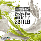 Pouring Masters Neon Yellow Ready to Pour Acrylic Pouring Paint - Premium 8-Ounce Pre-Mixed Fluid Acrylic Paint - Fluid Art Supplies for Canvas, Wood, Paper, Tile & Rocks