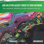 U.S. Art Supply 8 oz High Gloss Varnish for Acrylic Paintings - Clear Protective Finish with UV Protection