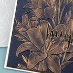 BAOFALI 3D Embossing Folder for Card Making,Lily Flowers Clear Plastic Texture Fades Embossing Folder Template for Scrapbooking and Other Paper Craft Album Stamps DIY Decoration 6.3" L x 4.5" W