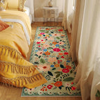 Rugcomf Runner Rug for Hallways Kitchen Rug Non Slip 2'6''x8' Washable Runner Rugs with Rubber Backing Soft Floral Carpet Runner for Hallways, Kitchen, Laundry, Bedroom, Bathroom(Green)