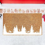 Christmas Stencils for Window Glass Large Christmas Stencils for Door Mats Forest Deer Winter Scene Holiday Stencil for Painting on Wood Doormat Fabrics Decor