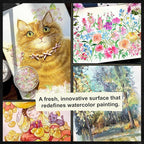 PHOENIX Watercolor Canvas Boards for Painting - 9x12 Inch/6 Pack, 100% Cotton Water Color Canvas Panels, 8 Oz. / 260g White Blank Medium Texture Flat Canvases for Water Based Paints