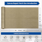KING MOUNTAIN Linen Repair Patches, Self-Adhesive Linen Fabric Patches,16X80 inch Extra Size, Multi Color, Can be Used for Linen Sofa Repair and Linen Clothes Repair (Flaxen)