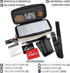 Quiver Time Ivory Bolt Card Carrying Case fits Pokemon Cards and other TCG Games - Storage Bag for Playing/Trading Cards and Deck Box (Straps, Dividers & 100 Apollo Card Sleeves)