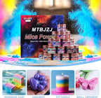 MTBJZJ Mica Powder for Resin, 25 Colors - 20g/Bottle of Epoxy Resin Color Pigment,for Candle Dye, Lip Gloss Pigment, Soap Making, Slime Colorant, Paint, Bath Bombs,Nail Polish and Eye Shadow