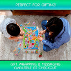Montessori Mama USA Map Wooden Puzzle, Puzzles for Kids Ages 4-6 Educational Toys for 4 Year Old Kids Puzzles Ages 5-8 Landmarks, Animals, Capitols and States