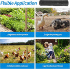 48'' x 150' Black Chicken Wire Mesh Fence, 20 Gauge Galvanized Poultry Netting and 1 inch Garden Mesh Fence Roll, Chicken Wire for Floral Arrangements/Crafts/Farm/Livestock/Pet Protection