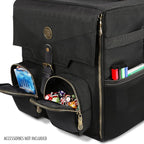 ENHANCE Board Game Shoulder Bag - Reinforced Board Game Storage with Padded Shoulder Strap and Accessories Pockets for Dice, Cards, More - Carrier Protects Tabletop Adventures