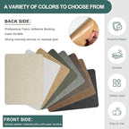 Azobur Couch Patch Repair Fabric,Microfiber Fabric, Self-Adhesive, for Sofa Repair and Upholstery, 2 Pieces, 9.5 x 11 inches (Light Khaki)