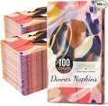 Trendables Floral Napkins for decoupage 100 Pcs 3 Ply floral paper napkins decorative Guest Towels Disposable Bathroom, Flower Design For Tea Party Decorations, Dinners & Weddings