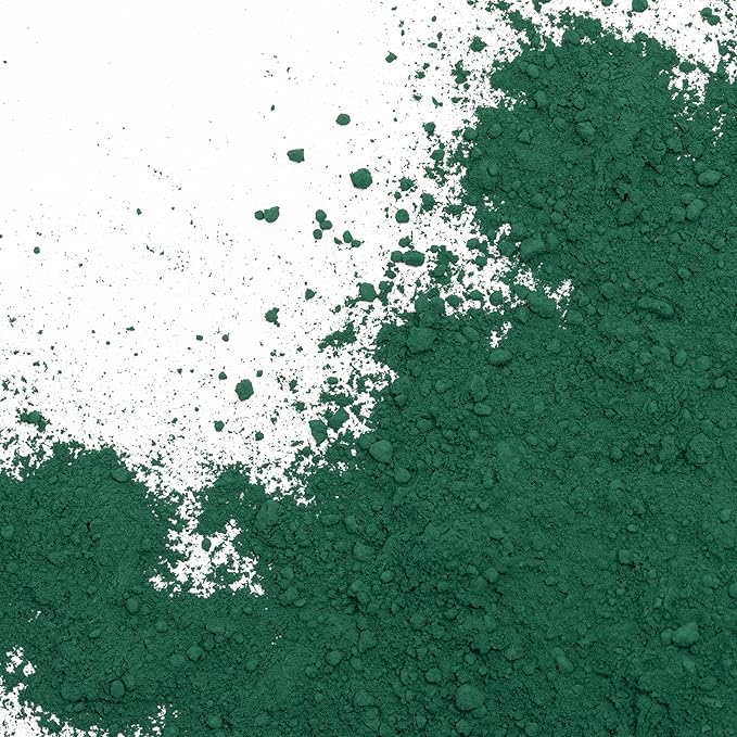 GOODTAKE Iron Oxide Powder, Green Concrete Color Pigment, Green Grout Colorant, Color Dye for Cement, Concrete, Clay, Pastel, Mortar, Grout, Mix DIY, Epoxy Resin (Green, 8 oz)
