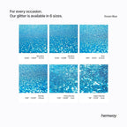 Hemway Polyurethane & Epoxy Resin Glitter 100g / 3.5oz Metallic Crystal Flake Additive for Flooring Jewelry Tumblers Glass Pigment - Extra Chunky (1/24" 0.040" 1mm) - Ocean Blue
