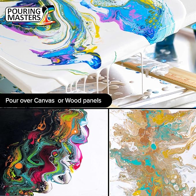 POURING MASTERS Sky Blue Acrylic Ready to Pour Pouring Paint - Premium 64-Ounce Pre-Mixed Water-Based - for Canvas, Wood, Paper, Crafts, Tile, Rocks and More