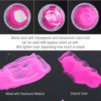 Pouring Masters 8 Oz Acrylic Pearlescent Effects Medium - Creates Pearl Iridescent Metallic Shimmer for Fluid Art & Acrylic Painting