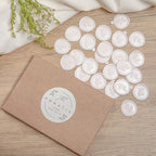 PONATIA Wax Seal Stickers - 50 Pcs Self- Adhesive Wedding Seal Stickers, Light Blush Pink Wax Seals, Perfect for Invitation Cards, Envelopes Christmas Cards, Gift Wrapping, Party Menu Decor