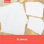 12 PCS Aida Cloth 14 Count, 4 Sizes White Cross Stitch Fabric for Craft Embroidery, Classic Reserve Aida Cloth for Embroidery Beginner, Needlework, Cross Stitch (5.9 to 11.8inch)