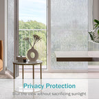 VELIMAX Rain Glass Window Film Privacy Static Window Clings Decorative Glass Sticker for Home Office Removable UV Protection Heat Control 35.4 x 78.7 inches