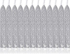 Yoption 12Pcs Sealing Wax Sticks with Wicks, Silver Totem Fire Manuscript Seal Wax Sticks for Wax Seal Stamp (Silver)