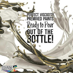 Pouring Masters Gold/Silver Iridescent Special Effects Acrylic Pouring Paint - Premium 8-Ounce Pre-Mixed Fluid Acrylic Paint - Fluid Art Supplies for Canvas, Wood, Paper, Tile & Rocks