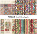 48 Sheets 24 Designs Scrapbook Paper Pad, 6"×6" Single-Sided Decopodge Craft Cardstock Paper,Scrapbooking DIY Decorative Background Cardmaking Supplies.Carols&Datura