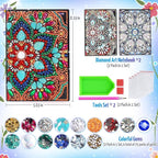 Micaracy Craft Kits for Kids Age 6-8-9-10, Presents for 5 7 11 12 Year Old Girls Notebook Diamond Art Painting Kit Arts and Crafts for Kids Toys for 5-10 Year Old Girl Gifts Diary (2 pcs)