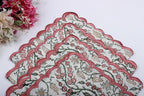 Ridhi Coral Pink Hand Block Print Napkins 18" x 18" Set of 4 Reusable Cotton Dinner Napkins for Weddings, Parties & Everyday Dining, Thanksgiving, Christmas, Fall