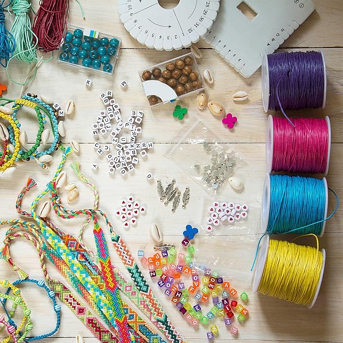 MECCANIXITY Waxed Cord 2mm Waxed Polyester Cord 98 Yard Wax String for Bracelet Making, Necklaces, Beading, Jewelry Making and DIY Crafts(Light Pink)