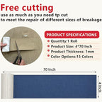 Linen Repair Tape 4x70 Inch Self-Adhesive Couch Patch Repair Fabric Patch for Furniture,Sofas,Cushion,Chairs,Bags,Linen Goods(Dark Blue)