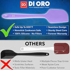 DI ORO Silicone Spatula Set - Rubber Kitchen Spatulas for Baking, Cooking, & Mixing - 600°F Heat-Resistant & BPA Free Silicone Scraper Spatulas for Nonstick Cookware - Dishwasher Safe (4pc, Lavender)