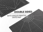 XNM Premium Self Healing Cutting Mat - 18 Inches by 24 inches - A2, 3 Layer Quality PVC Construction - Dual Sided, Imperial and Metric Grid Lines - Perfect for Cutting, Sewing, and Crafts