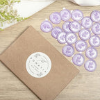 PONATIA Lilac Wax Seal Stickers - 50 Pcs Self- Adhesive Eucalyptus Wedding Seal Stickers, Perfect for Invitation Cards, Envelopes, Christmas Cards, Gift Wrapping, Party Menu Décor