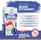 Multi-Angle Paint Brush Extender - Extension Pole Attachment Holder for Paint Brush, Roller, Scraper - for Walls, Trims, Corners, Ceilings & Hard to Reach Areas - Rotating Head, Secure Handle Grip