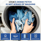 Denim Patches for Inside Jeans - Iron On Patches for Jeans - Jeans Patch for Repairing Pant Holes and Covering Imperfections, Large Size, 4 in. x 60 in.Black