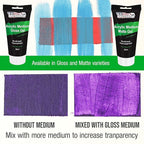 U.S. Art Supply Clear Acrylic Gel Medium Gloss, 200ml - (6.7 Ounce) Tube - Increase Gloss, Viscosity & Transparency for Acrylic Paints