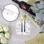 80-Pack Napkins Disposable Paper Towel Cocktail Dinner Party Decoration, Silver Splash