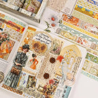 Vintage Washi Tape Set - 24 Rolls Arts Adhesive Tapes Assorted Retro Decorative Masking Tape Sets for Craft, Kids, Scrapbook, DIY, Gift Wrapping (10-Countryside Charm)